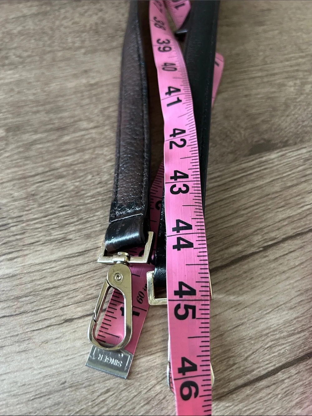 Brown Leather Bag Strap replacement with Gold Hardware